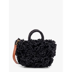 Coral rafia handbag