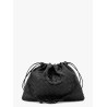 Leather clutch with intrecciato motif