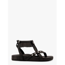 Flat leather sandals