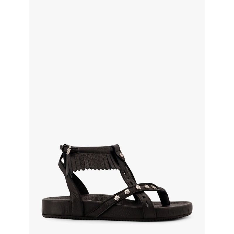 Flat leather sandals
