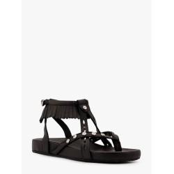 Flat leather sandals