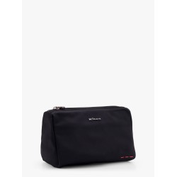 Nylon beauty case with metal logo