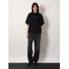 Cropped t-shirt with logo embroidery