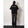Cropped t-shirt with logo embroidery