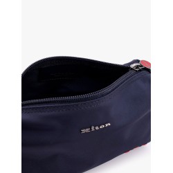 Nylon beauty case with metal logo