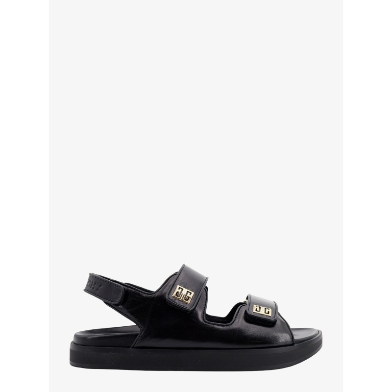 Leather sandals with 4g metal details