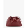 Leather clutch with intrecciato motif