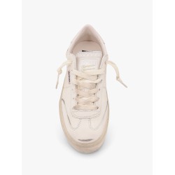 Soul star low-top leather sneakers with used effect