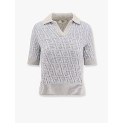 Ff cashmere and wool polo shirt
