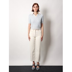 Ff cashmere and wool polo shirt