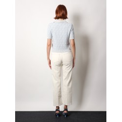 Ff cashmere and wool polo shirt