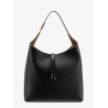 Leather shoulder bag wih iconic metal detail