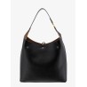 Leather shoulder bag wih iconic metal detail
