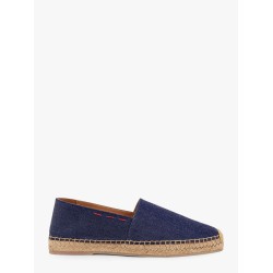 Denim espadrillas with lateral stitching