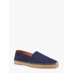 Denim espadrillas with lateral stitching