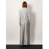 Silk long skirt with deep slit