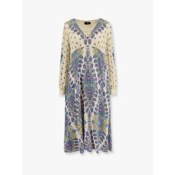 Viscose dress with multicolor print