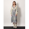 Viscose dress with multicolor print