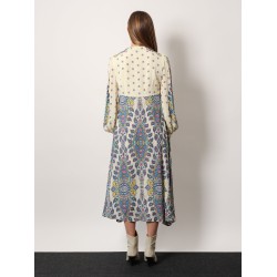 Viscose dress with multicolor print
