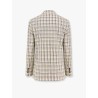 Virgin wool blazer with madras motif