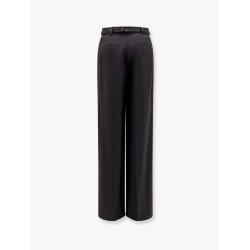 Tuxedo trouser with belt and enamelled detail