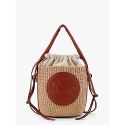 Horse medal rafia bucket bag