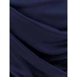 Viscose mini skirt with silk insert