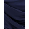 Viscose mini skirt with silk insert