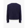 Cotton blend blazer with bouclé effect
