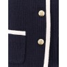 Cotton blend blazer with bouclé effect