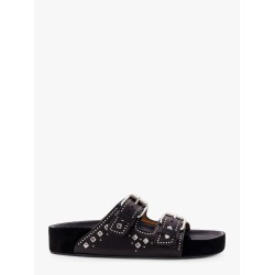 Leather sandals with all-over stud detail