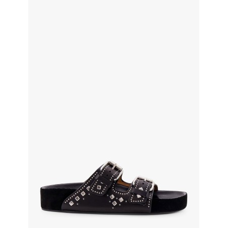 Leather sandals with all-over stud detail