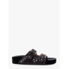 Leather sandals with all-over stud detail