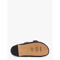Leather sandals with all-over stud detail