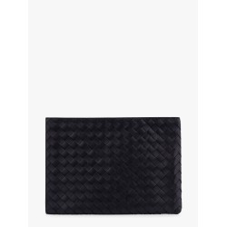 Woven leather pochette