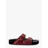 Leather sandals with all-over stud detail