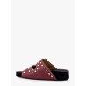 Leather sandals with all-over stud detail
