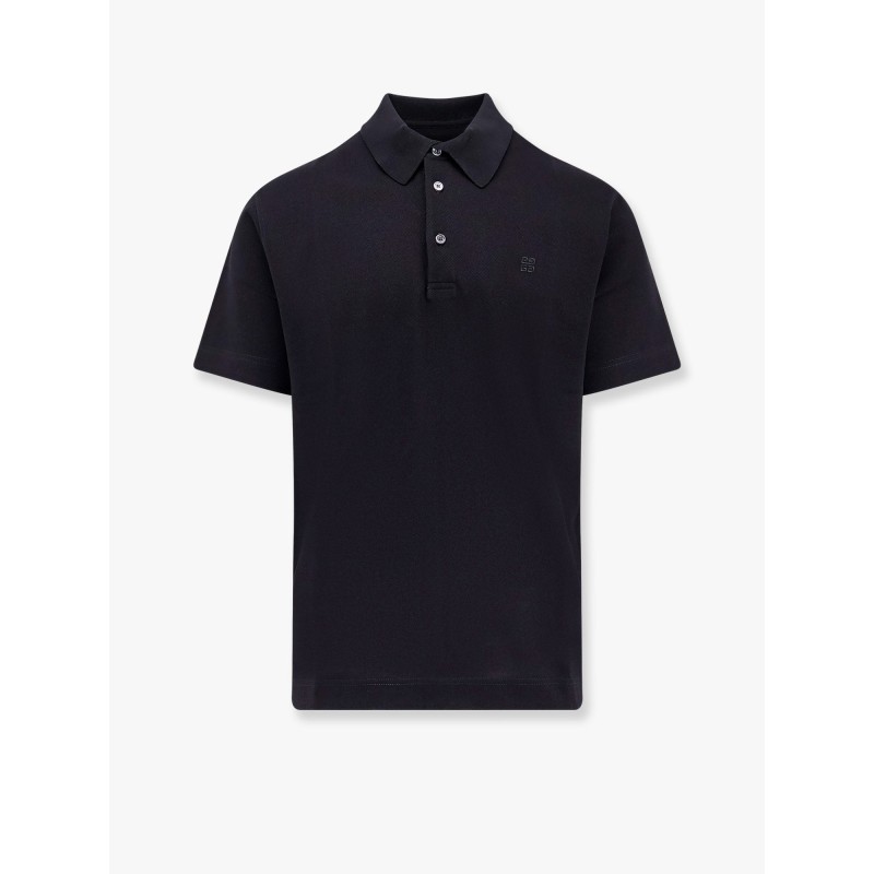 Piqué cotton polo shirt with 4g embroidery