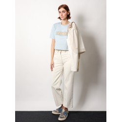 Crop jersey t-shirt