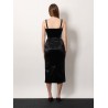 Satin dress with bustier detail