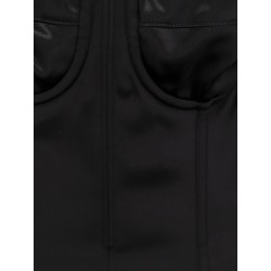 Satin dress with bustier detail