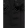 Satin dress with bustier detail