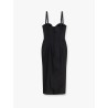 Satin dress with bustier detail