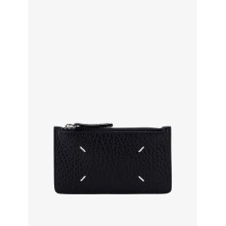 Textured leather card holder