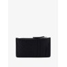 Textured leather card holder