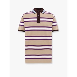 Striped cotton polo shirt