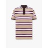 Striped cotton polo shirt
