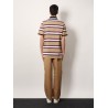 Striped cotton polo shirt