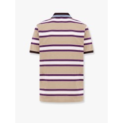 Striped cotton polo shirt