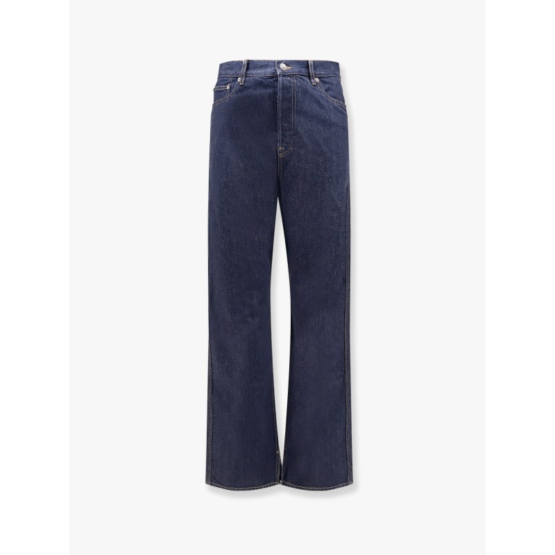 Cotton jeans with back floral print